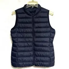 N 148 無印良品　ダウンベスト　ネイビー/M