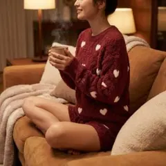 gelato pique ハートアランプルオーバー&ショートパンツSET