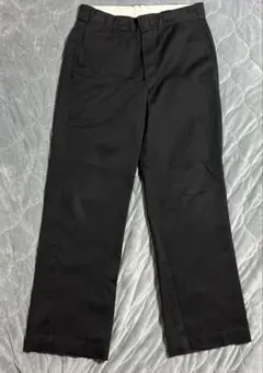 ブラック ストレート ワークパンツ