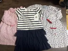 プチバトー ⭐︎可愛いワンピース⭐︎３枚　12m18m24m