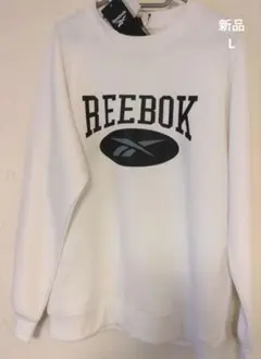 Reebok ホワイト トレーナー Lサイズ