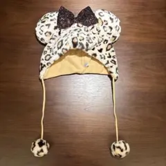 【新品未使用】ディズニー ファンキャップ ミニー ヒョウ柄 レオパード