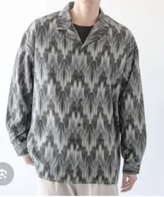 RAGEBLUE リラックスフィット長袖シャツ グレーとブラック Lサイズ