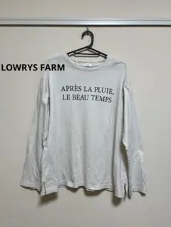 LOWRYS FARM ロゴ長袖Tシャツ