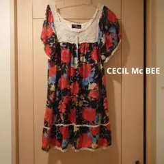 CECIL McBEE 花柄 チュニック 半袖のサムネイル