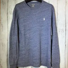 Polo by RALPHLAUREN ロンT　S　ブルー　刺繍ロゴ