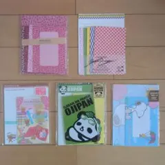 昭和・平成レトロ　レターセット5種　まとめ売り