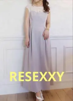 新品 RESEXXY ノースリ切替ロングフレアワンピース