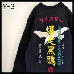 希少　Y-3 ワイスリー　暴走鴉　Tシャツ ブラック　XLサイズ Y-3 ワイスリー 爆走黒鴉 Tシャツ SIZE:XS メンズ △WF2119