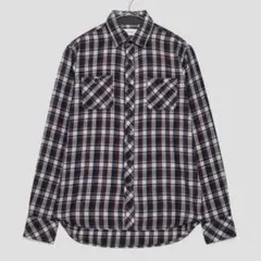 GU【M】フランネルチェックシャツ メンズ 羽織り カジュアル 綿100% 定番