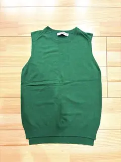 ZARA グリーン ノースリーブニット M