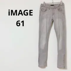iMAGE スキニーデニム　【61】 綿混　シンプル　カジュアル　大人可愛いのサムネイル