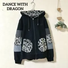 ダンスウィズドラゴン アニマル柄/ヒョウ柄 フルジップフーディ M ゴルフウェア