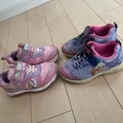 アナと雪の女王 ラプンツェル スニーカー 2足セット