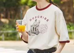 ヴィンテージライク アソートプリント リンガー半袖Tシャツ