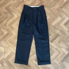 【美品✨】Lee ブラック　プリーツスラックス ダブル裾