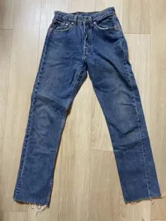 珍品 リーバイス 6501 W26 イレギュラー 切りっぱなし