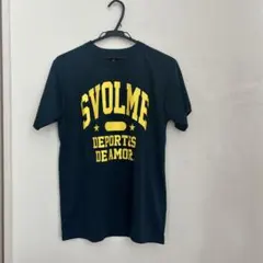 SVOLME Tシャツ ネイビー イエローロゴ