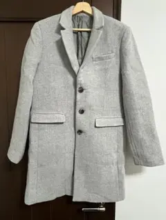 ※プレゼントあり BLACK KAVIAR グレー チェスターコート L