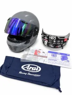 Arai ラパイドネオ　モダングレー　ミラーシールド付き