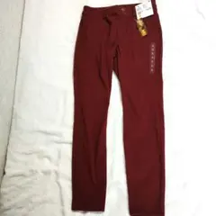 アルガンオイル配合 裏起毛 レギンスパンツ Lサイズ ダークレッド