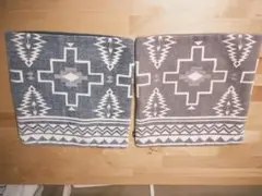 幾何学模様 クッションカバー　2枚セット