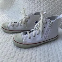 21cmコンバース オールスター ジッパー付き ホワイト