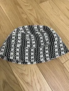 バケットハット 黒と白のストライプ