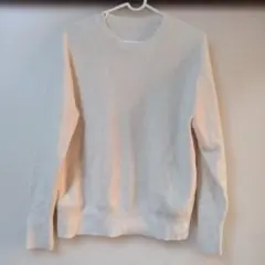 アイボリー リブ編み セーター