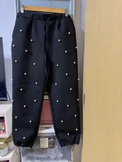 チアフル　黒 パール装飾 パンツ
