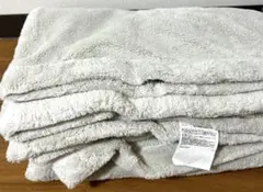 無印 ムレにくいあたたかファイバー厚手毛布・Ｓ１４０×２００ｃｍ・グレーベージュ