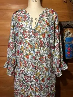 新品✴︎花柄シャツワンピース タグ付き ボタニカル柄