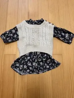 petit main 花柄ワンピース 80サイズ