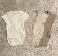 H&M コットンボディスーツ 4枚セット