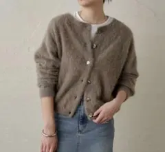 FURカシミヤ2WAYニット　モカ