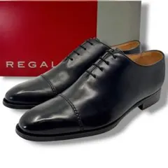 極美品□REGAL リーガル【26.0】ストレートチップ 本革 革靴 ブラック