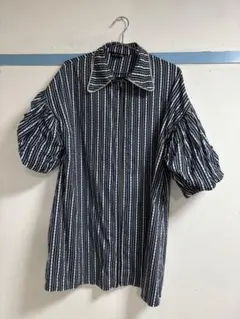 Sister Jane 襟付き ワンピース 星柄 ストライプ ネイビー