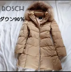 美品【BOSCH】ラクーンファーフード　ダウンコート　L　ファーフード取り外し可
