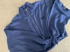 WEGO★ハーフジップスウェットショート丈クロップドトレーナートップスガールズ