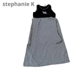 【stephanie K 】 チェック柄ワンピース T5