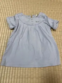 水色 刺繍付き Tシャツ