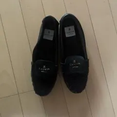 LANVIN en Bleu ダークグリーン スリッポン