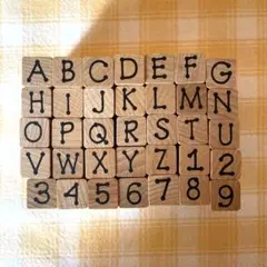 アルファベット 数字 スタンプ 35個セット