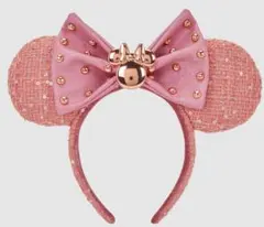 【Loungefly限定】　ミニーマウス グリッターツイード カチューシャ