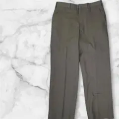 美品 グレー スラックス メンズ センタープレス 上品 オフィスカジュアル