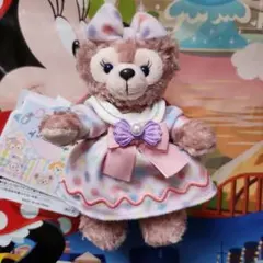 ディズニー ダッフィー ハートフェルトレターズ シェリーメイ ぬいぐるみバッジ