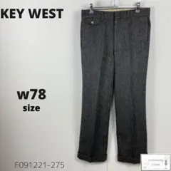 訳あり KEY WEST スラックス パンツ ウール センタープレス 74