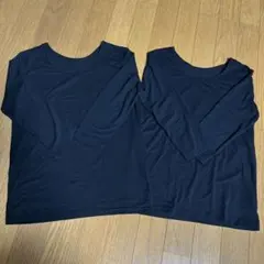 西松屋　胸二重あったかインナー　150cm 黒2枚