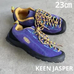 美品　23㎝ KEEN JASPER ジャスパー スエード スニーカー　紫　黄