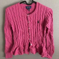 ピンク カーディガン トップス